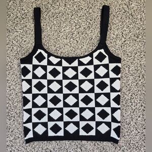 Willow & Wind Anthropologie Sweater Tank Black & White Size XS Womens EUC